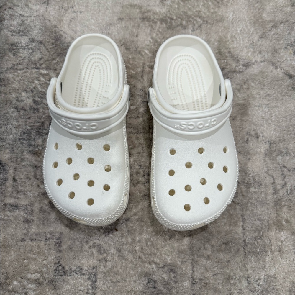 Women’s white crocs